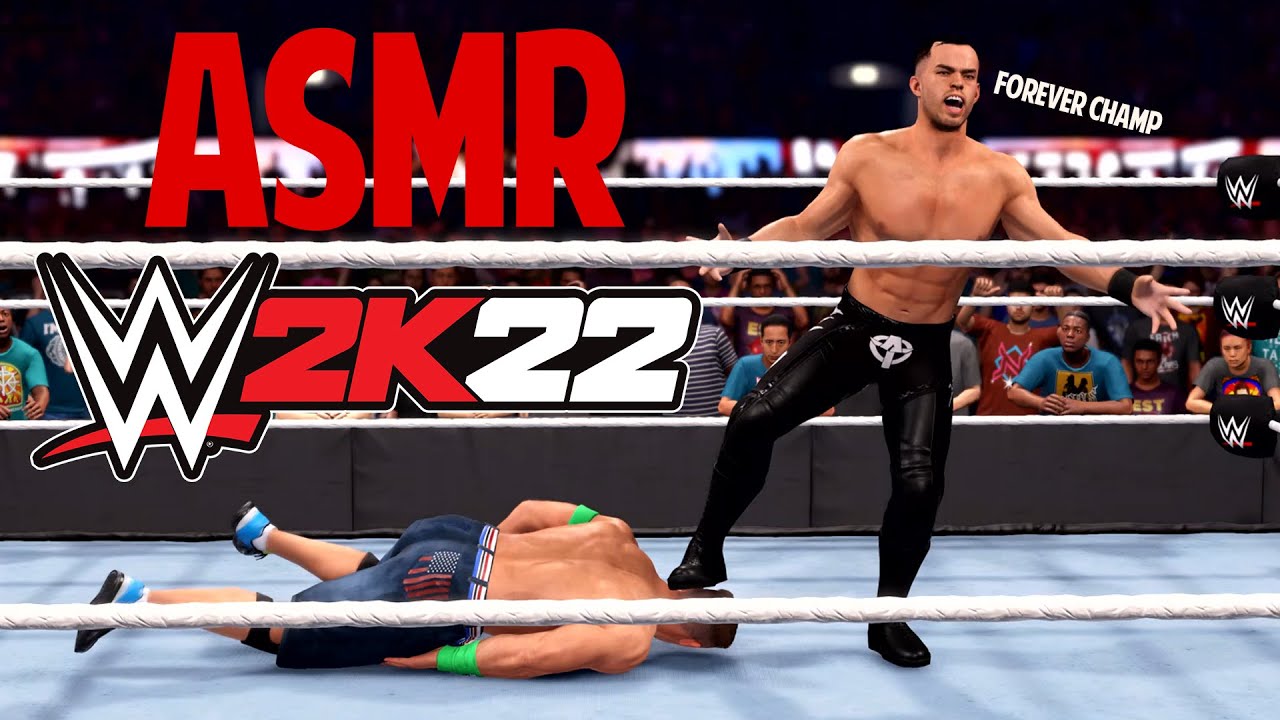 ASMR WWE 2K22 | John Cena vs Austin theory for the united states championship belt but who wins🤔😴