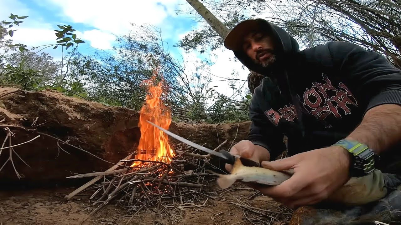PESCA Y COCINA en la ISLA, PERRITOS ME ATACAN, pesca urbana