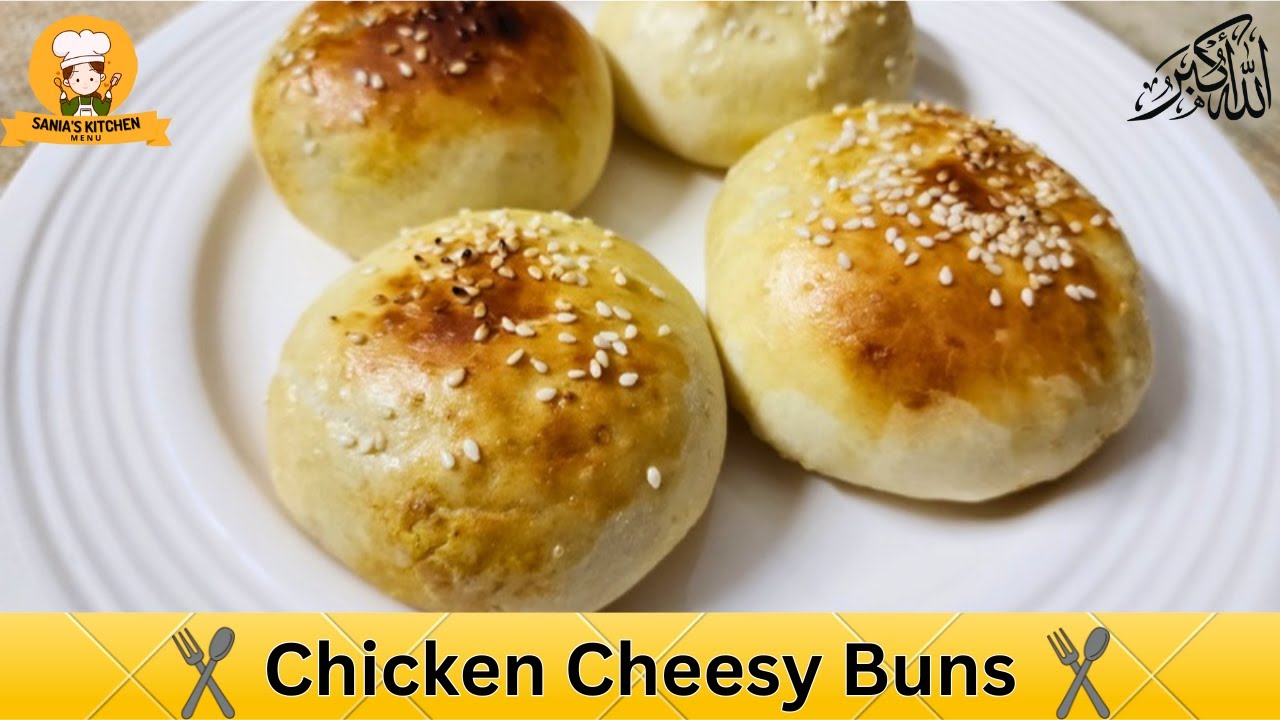Chicken Cheesy Buns Recipe |  Chicken Cheese Stuffed Buns | Bakery Style Cheese Buns