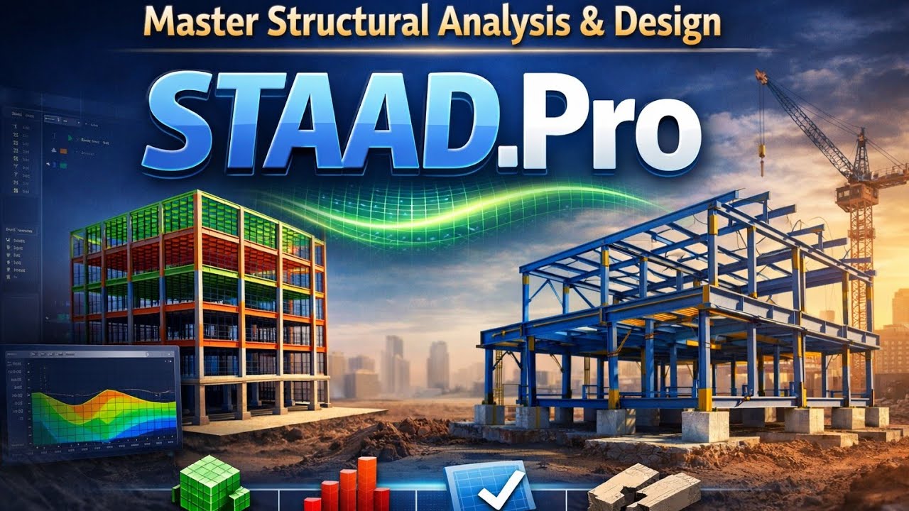 In this video, we will learn STAAD Pro for Structural Analysis and Design.