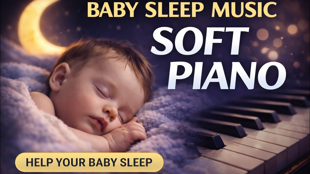 Soft Piano Baby Sleep Music 🌙 Calm Lullaby for Deep Sleep & Colic Relief