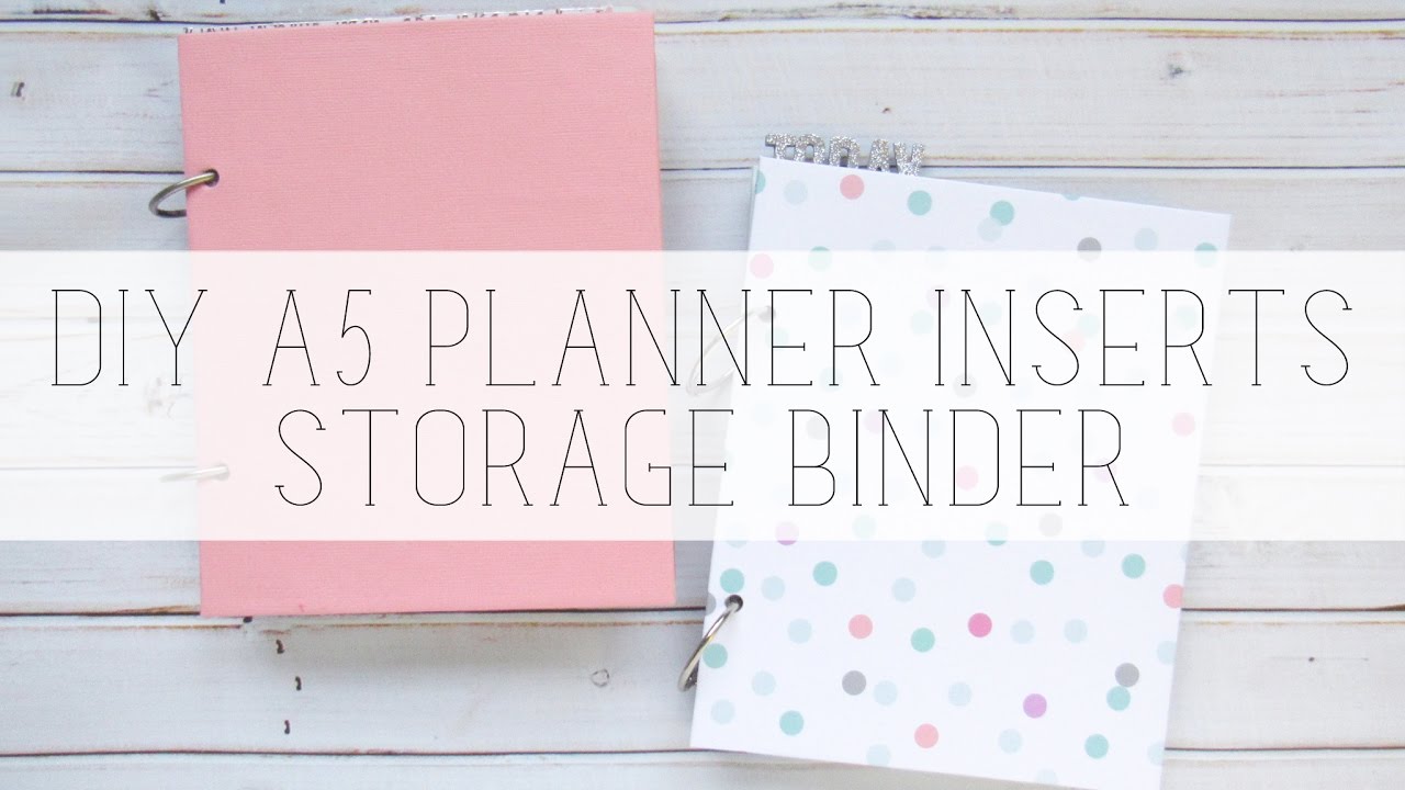 DIY A5 Planner Insert Storage Binder