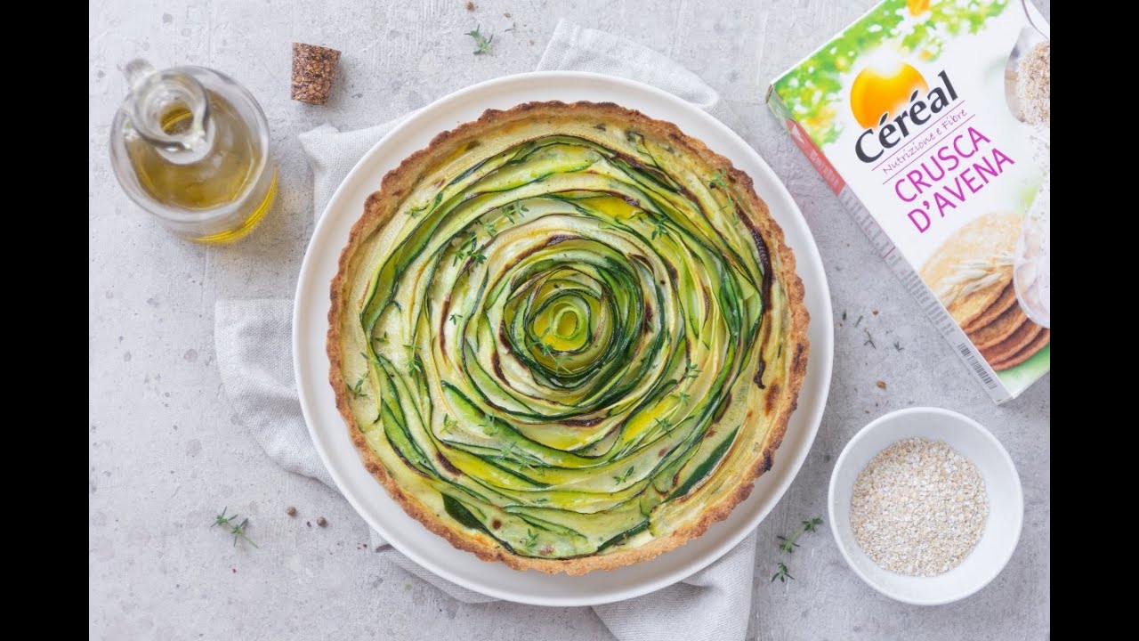 Torta salata di crusca con zucchine