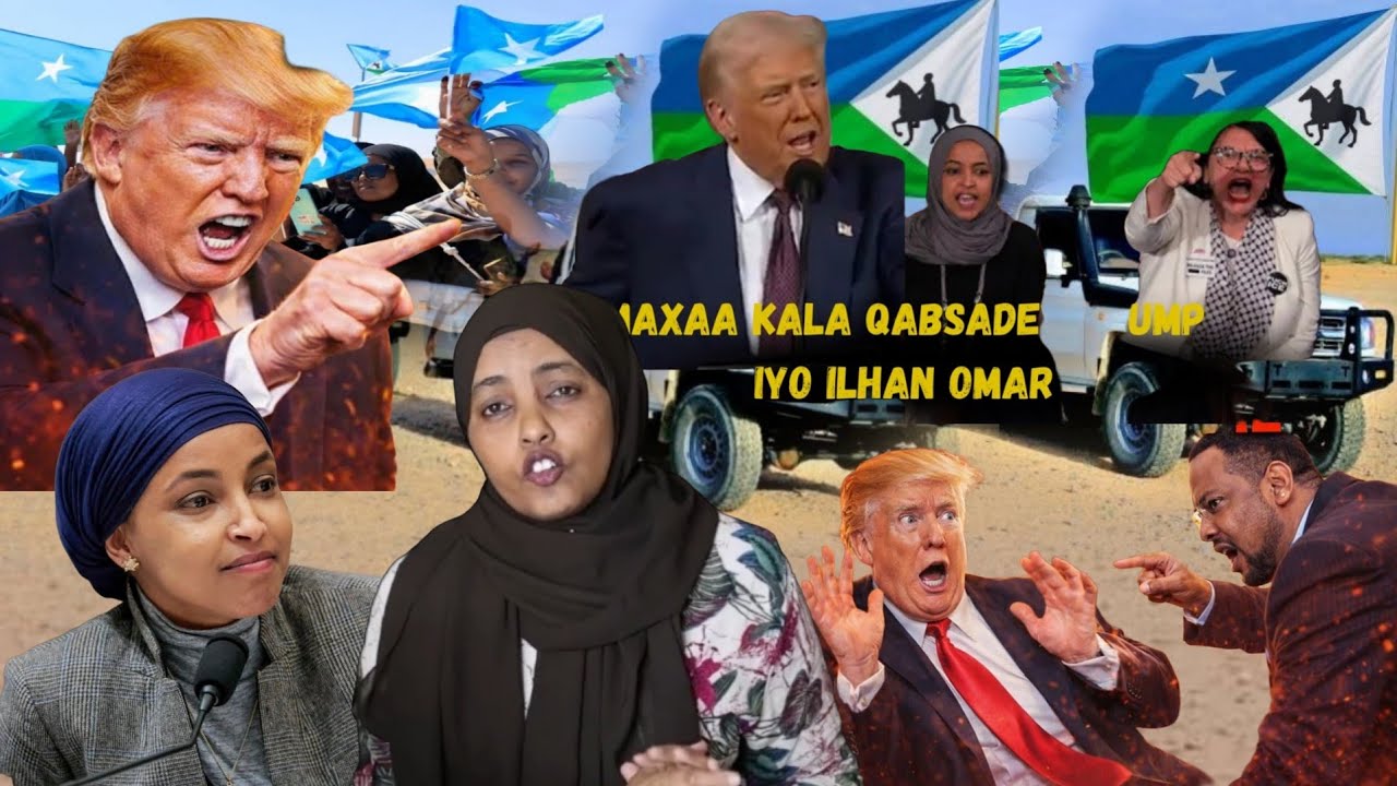 ILHAN OMAR IYO TRUMP OO XALEY FOODA IS DAREY INTII AY SOCOTEY KHUDBADII 