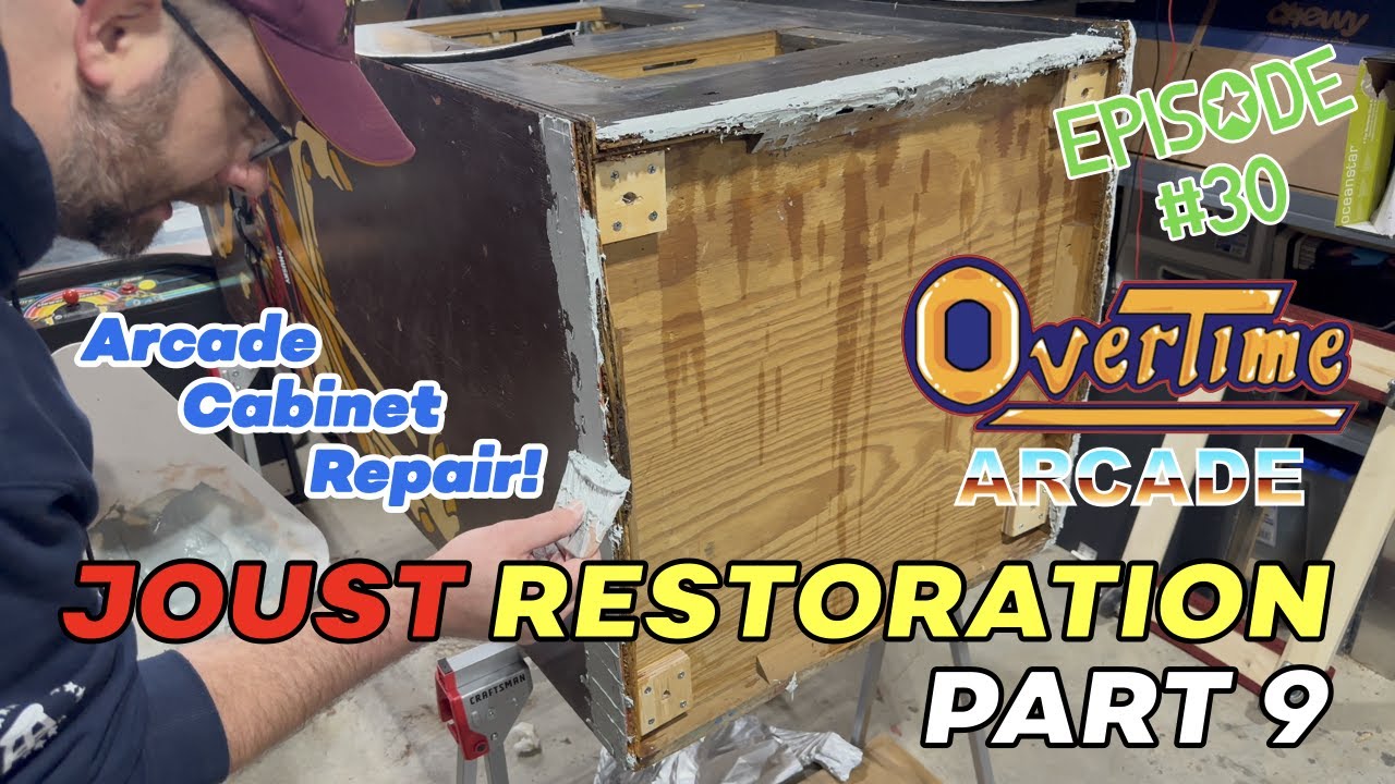 How to Repair Wood Damage on a Vintage 1980s Arcade Cabinet 🪚🛠️🗜️ Williams Joust Restoration part 9