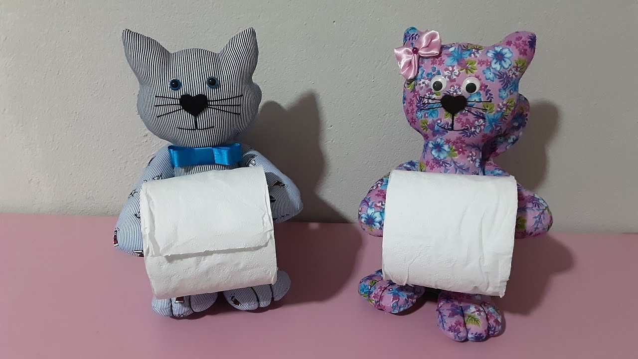 COMO FAZER GATINHO PORTA PAPEL HIGIÊNICO 😻😽#simplesfácillindo