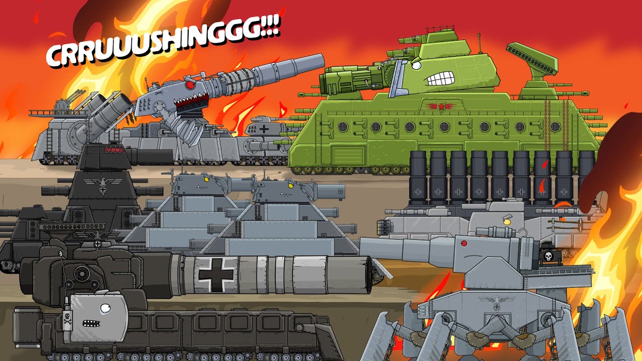 He met some truly serious enemies - Cartoons about tanks