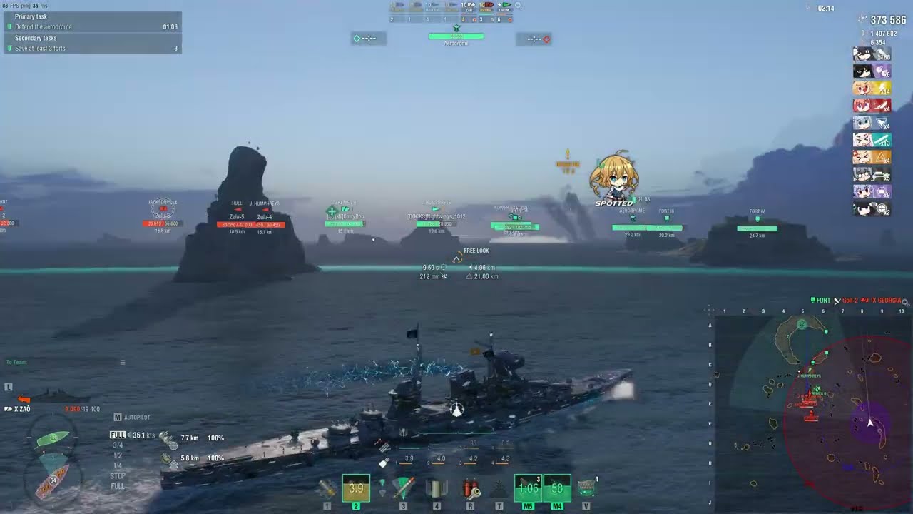 WoWs Operations Gameplay #14 Zao