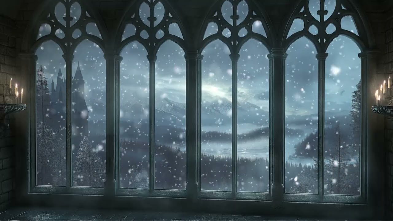 The World Outside a Hogwarts Window 🌨️ Where Magic Sleeps