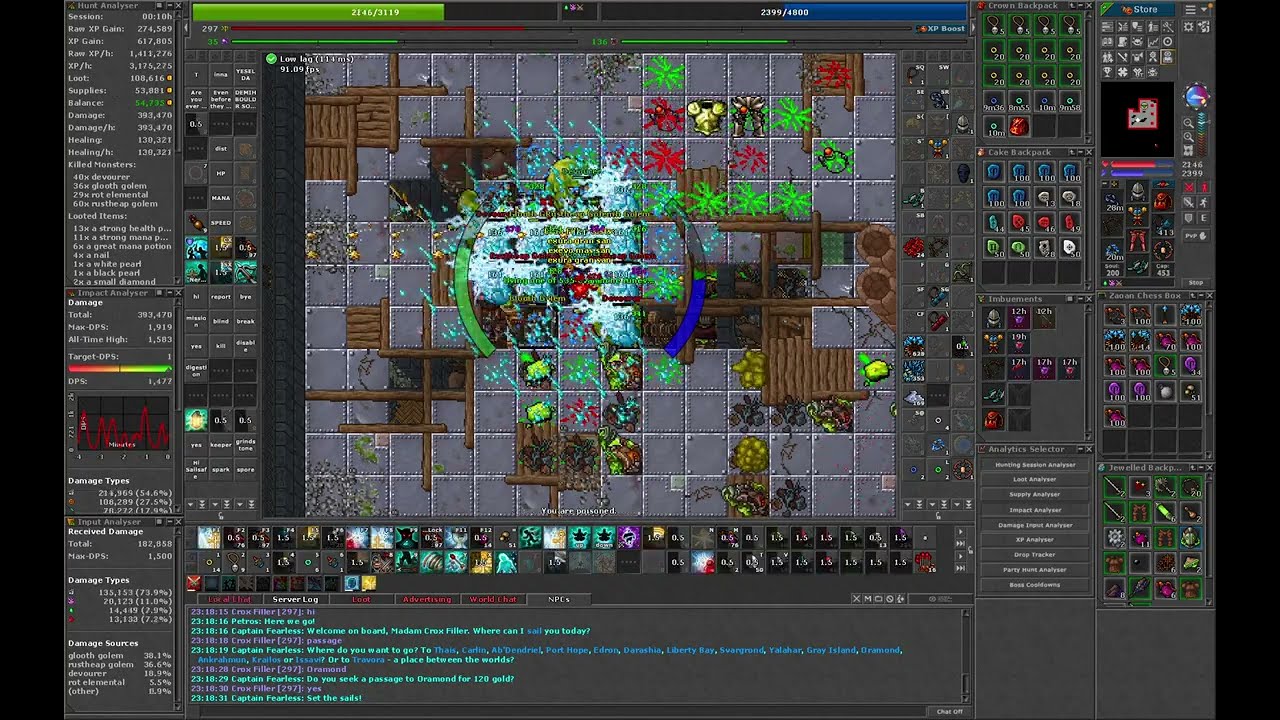 Tibia RP 200+ Oramond Glooth Factory - exp 1,7kkph