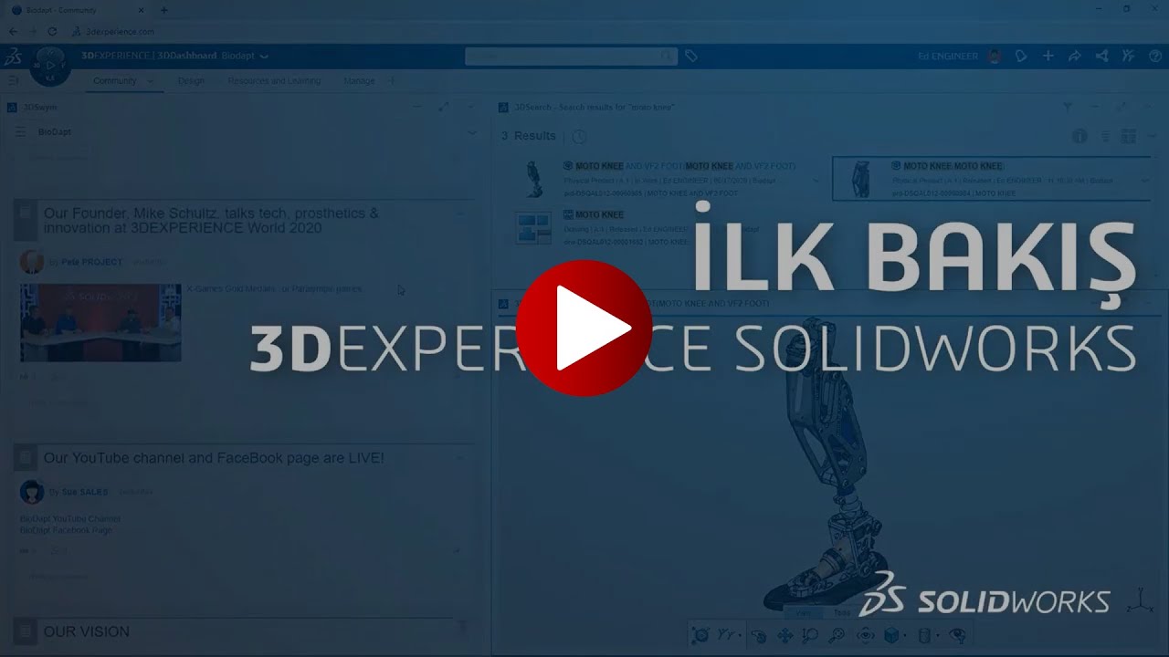 SOLIDWORKS 3DExperience Platform-İlk Bakış