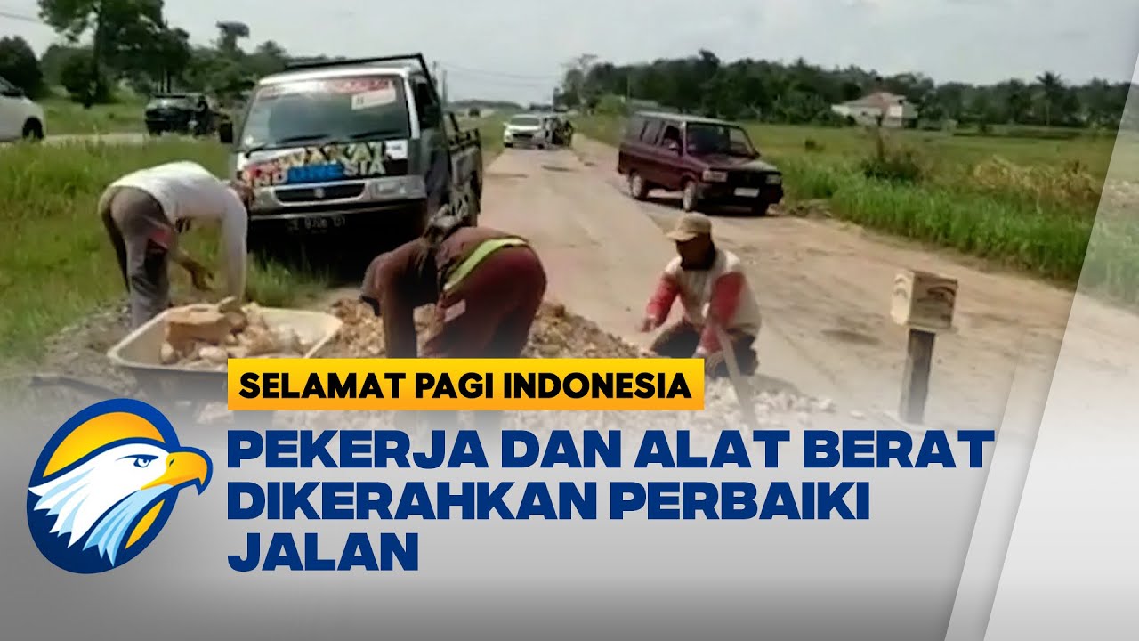 Jalan Terusan Ryacudu Lampung Masih Berlubang