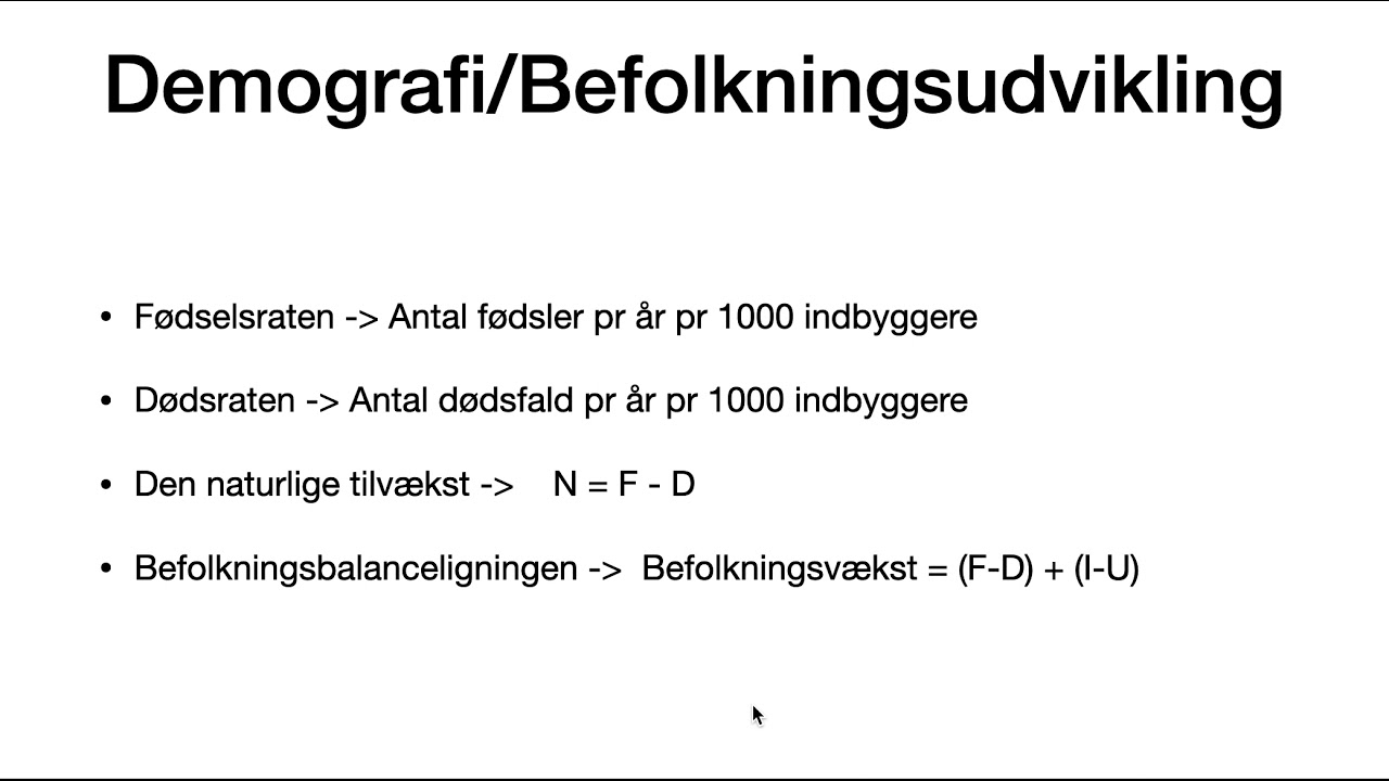 Geografi C - Demografi