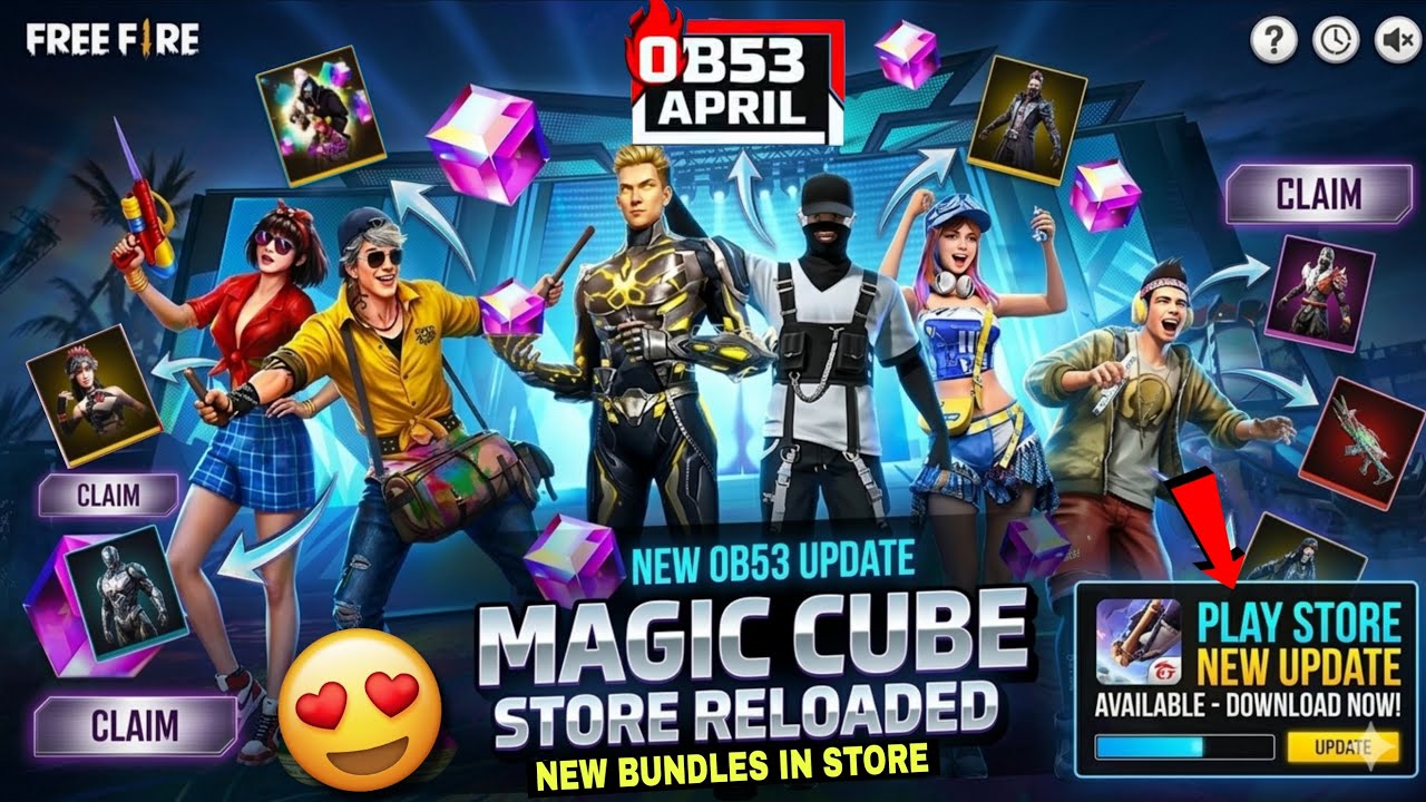 OB53 UPDATE 🔥 10 NEW MAGIC CUBE BUNDLES 🤩| FREE FIRE NEW EVENT | NEXT MAGIC CUBE STORE UPDATE 2026