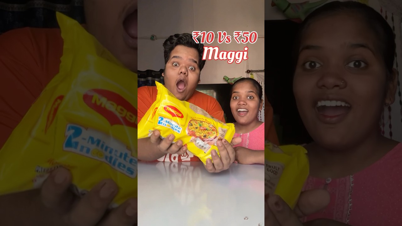 ₹10 Vs ₹50 Maggi Cooking Challenge #shorts