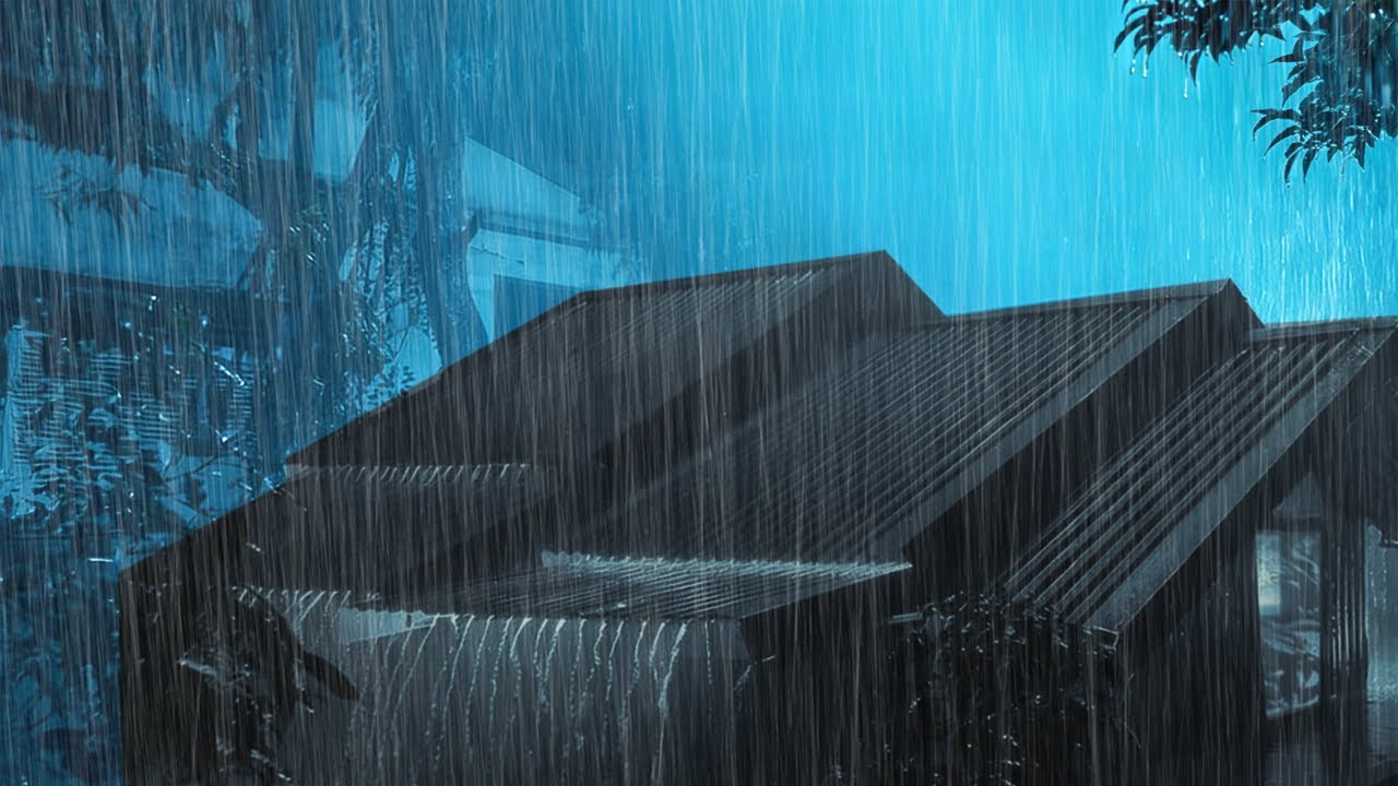 Powerful Night Rain on a Tin Roof for Anxiety Relief & Deep Sleep
