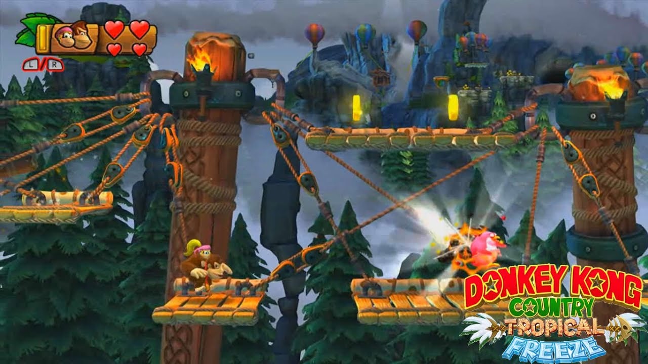 Donkey Kong Country: Tropical Freeze Nivel 2-5 :Ascenso Aerostático