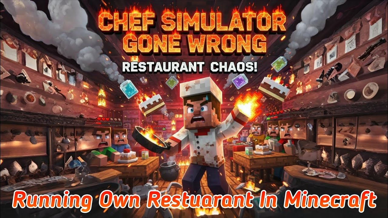 Minecraft Chef Simulator 🧑🏻‍🍳 : Running My INSANE Restaurant Empire! (Gone Wrong?!)"