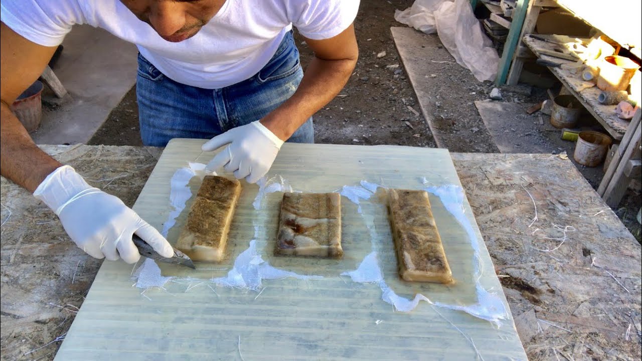 PROCESO FABRICACION MOLDE Y REPLICAS DE PIEDRA/ complete process of making stone Vaneer