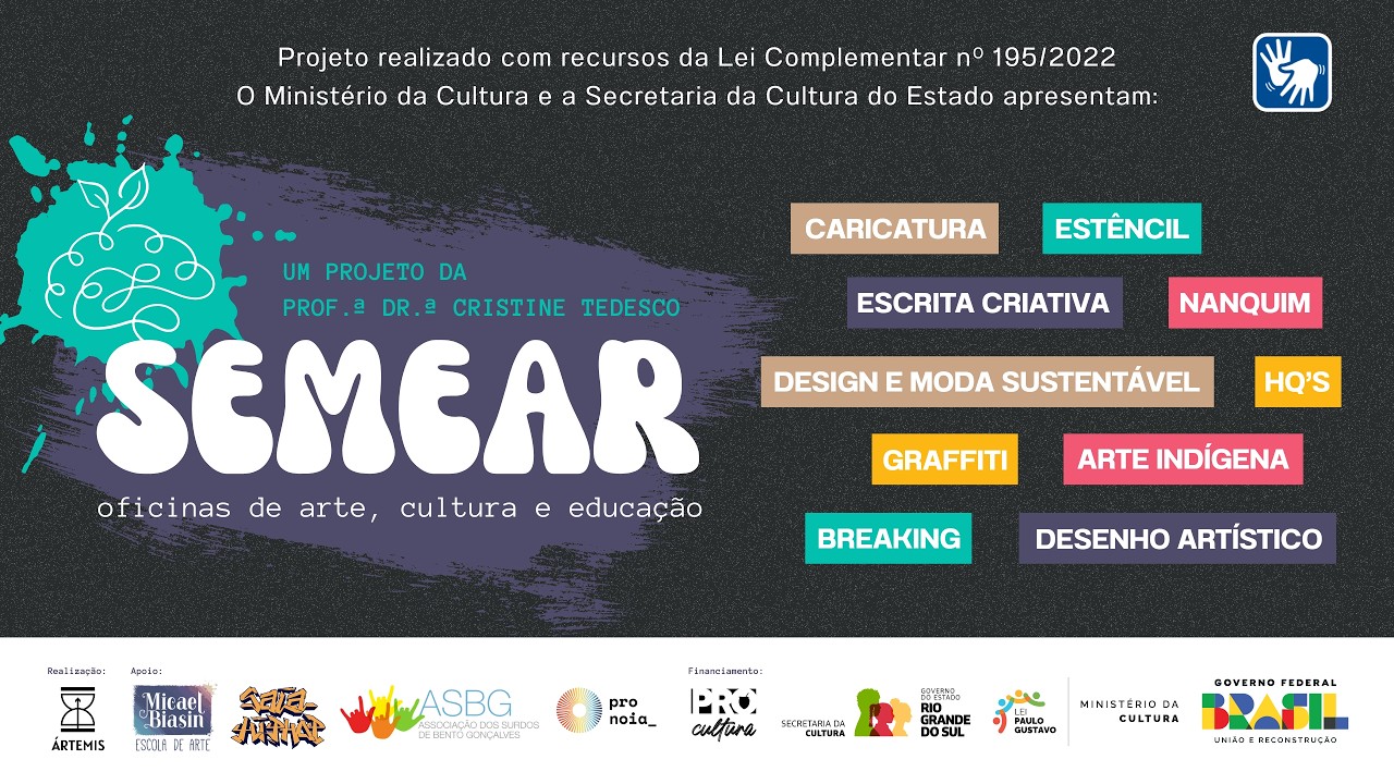 Documentário do projeto Semear, com tradução em LIBRAS