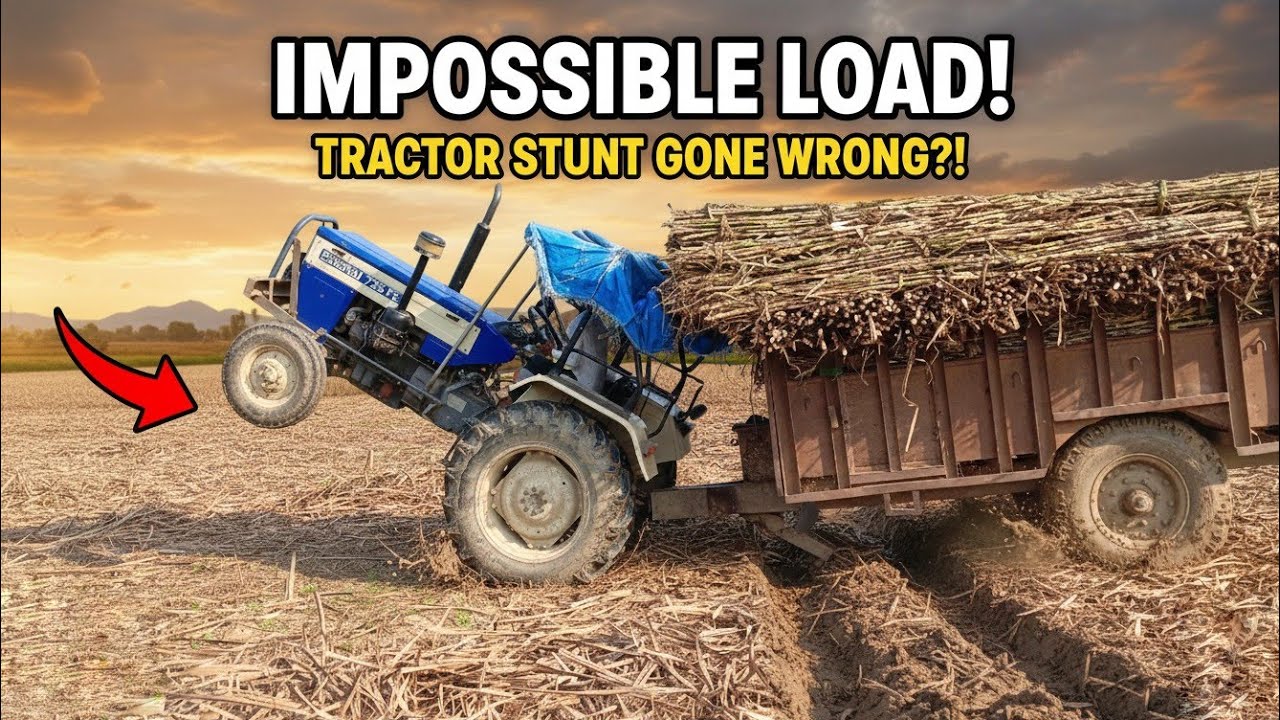 Trolley Ko Fasa Diya Khet Me 😮 || खींच पाएगा या नहीं 