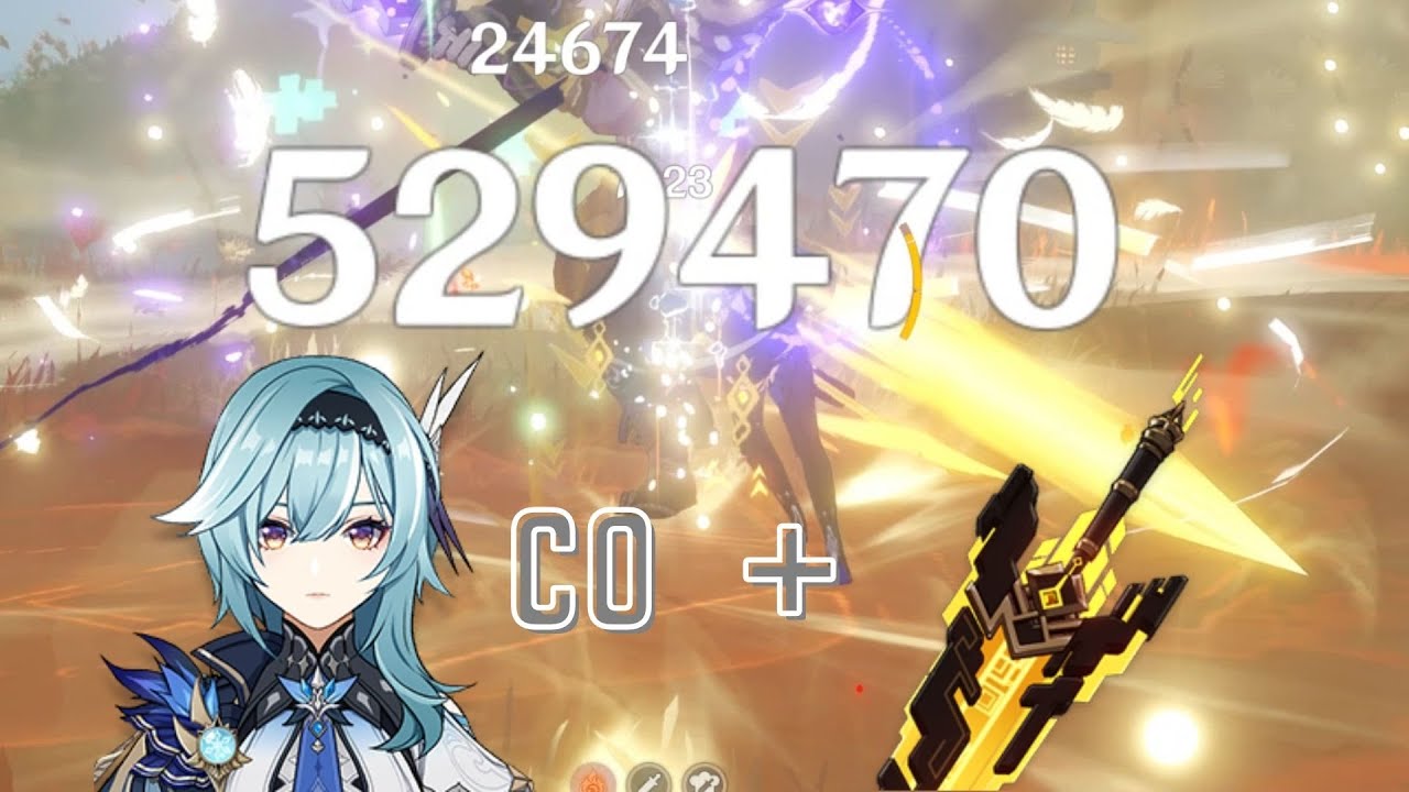 Eula C0 + The Unforged Test Burst Damage [Genshin Impact]