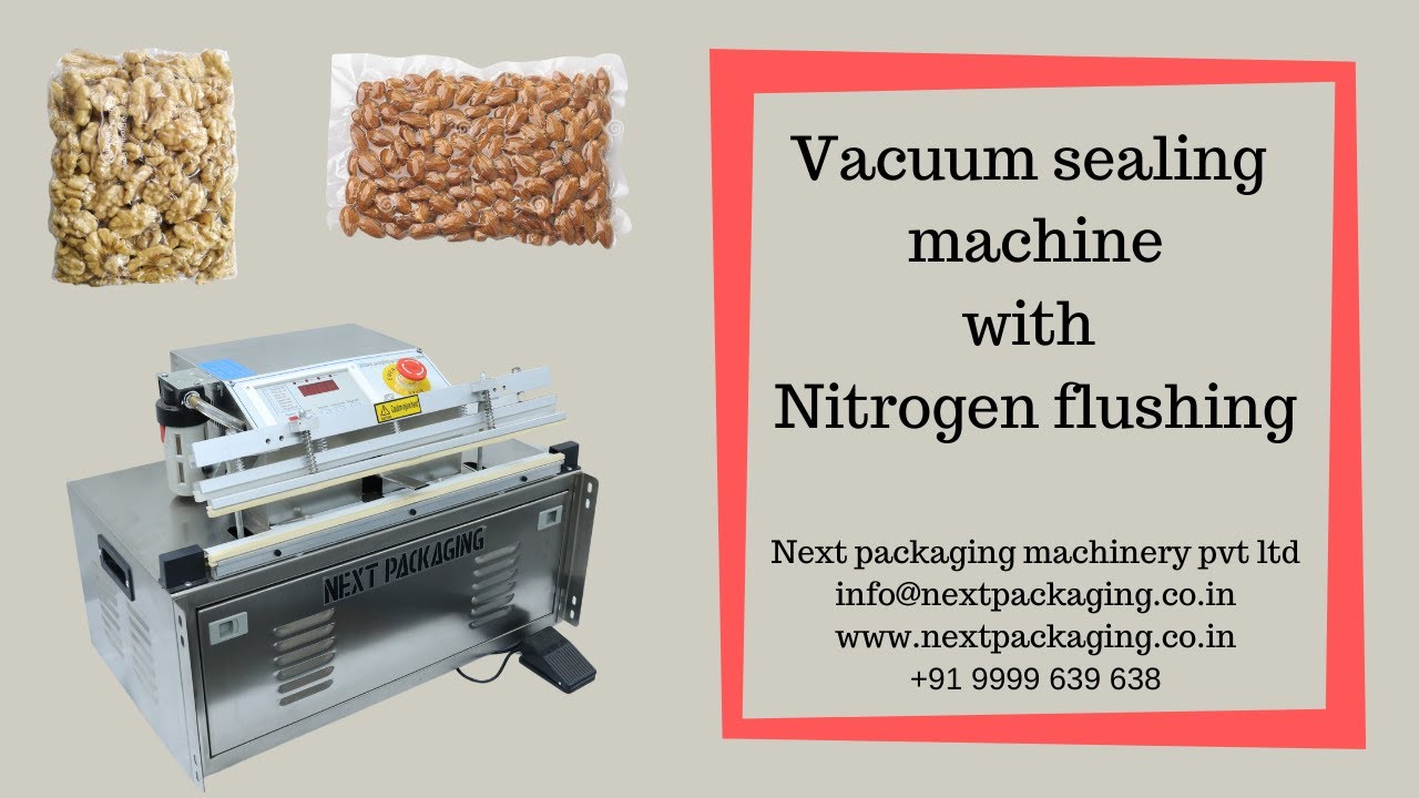 All in one pouch sealer vacuum + nitrogen flushing |  low cost vacuum packing machine with nitrogen