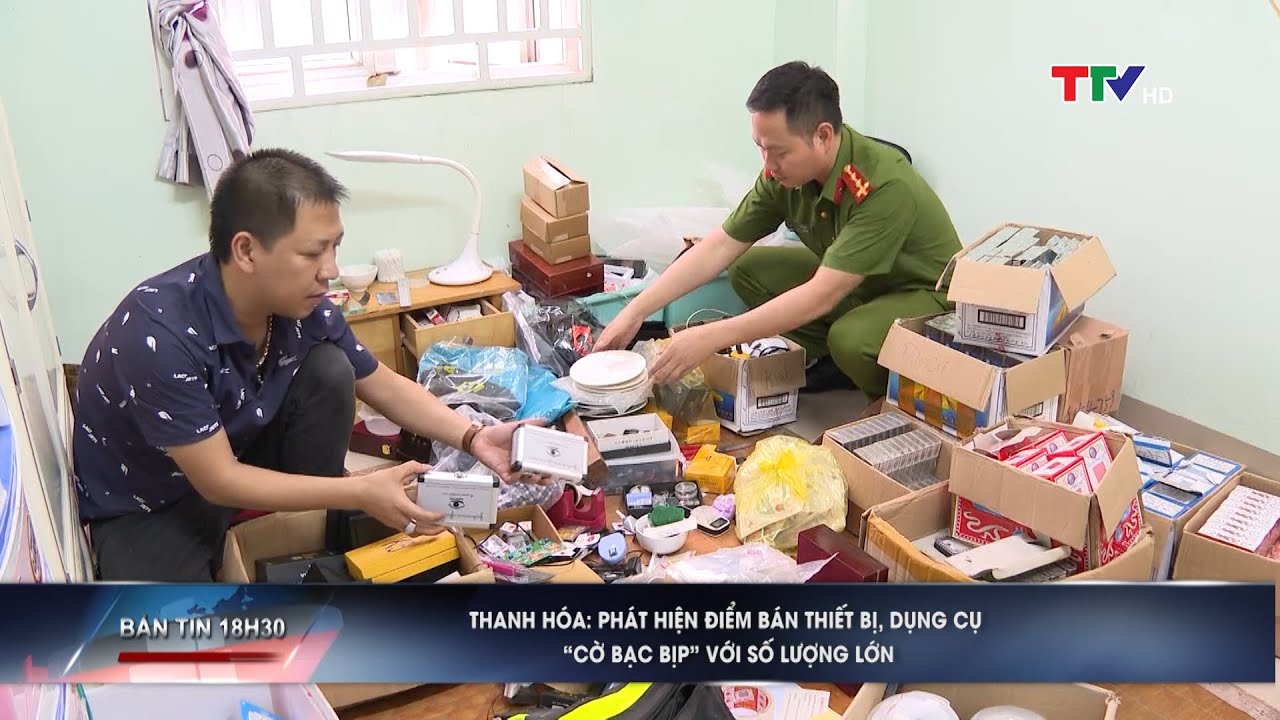 Thanh Hóa: Phát hiện điểm bán thiết bị, dụng cụ ''cờ bạc bịp'' với số lượng lớn