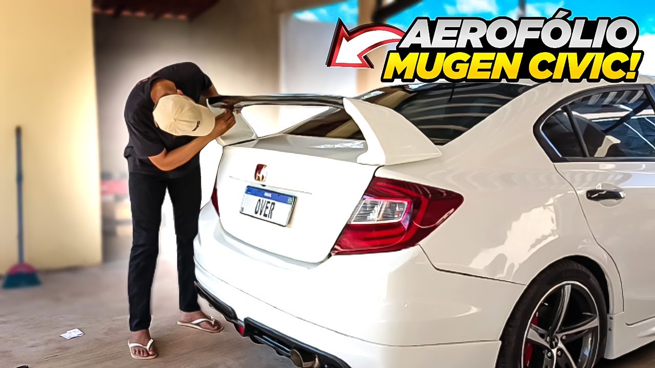 AEROFOLIO MUGEN CIVIC G9 INSTALAÇÃO #civic #civicg9