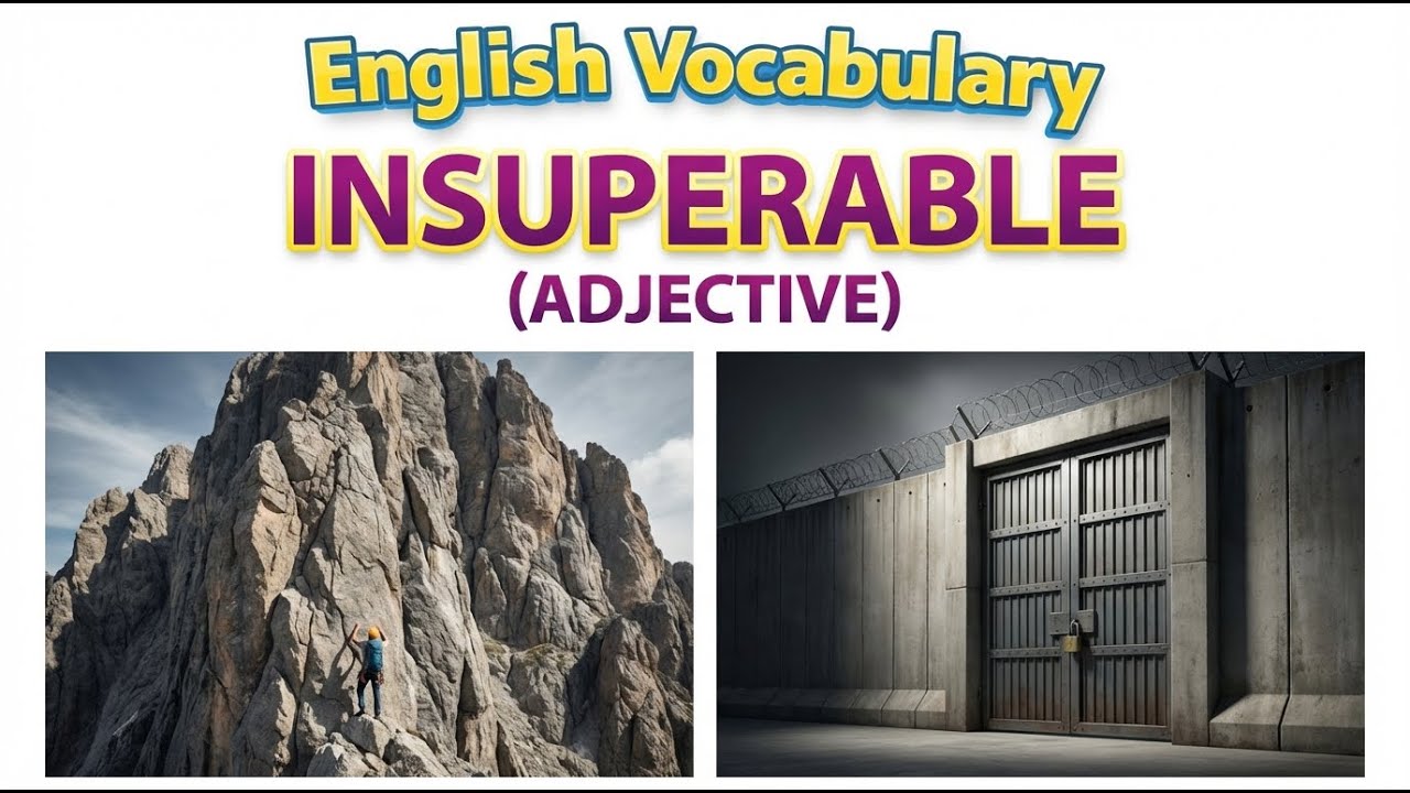 1433) Insuperable ... word meaning, synonym, antonym .... English vocabulary for SSC, CGL, CAT
