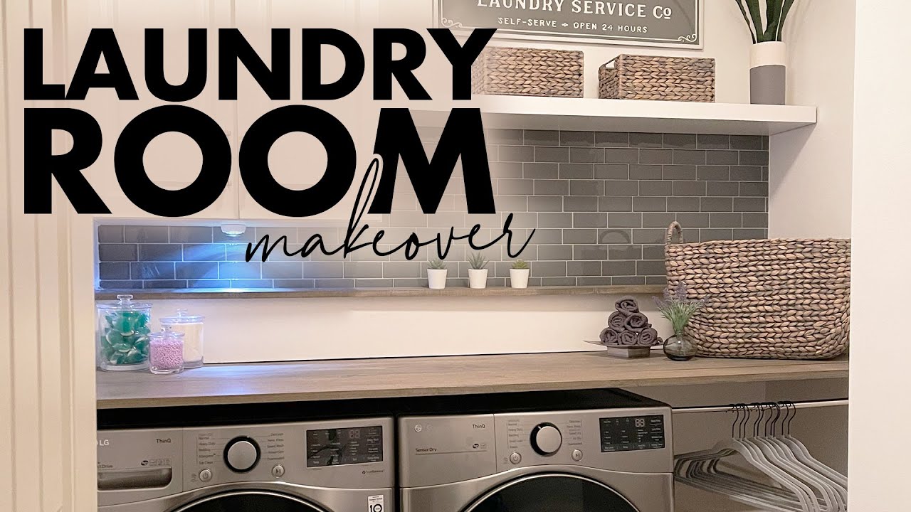 MY DIY LAUNDRY ROOM MAKEOVER | DECOR, ORGANIZATION AND HOME TRANSFORMATION | bisforbawsy