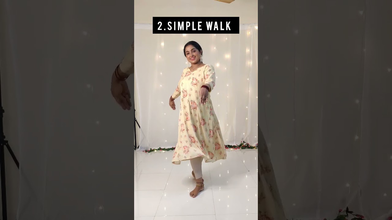 3 Types of walks used in Classical dance #semiclassical #classical #tutorial #classicaltutorial