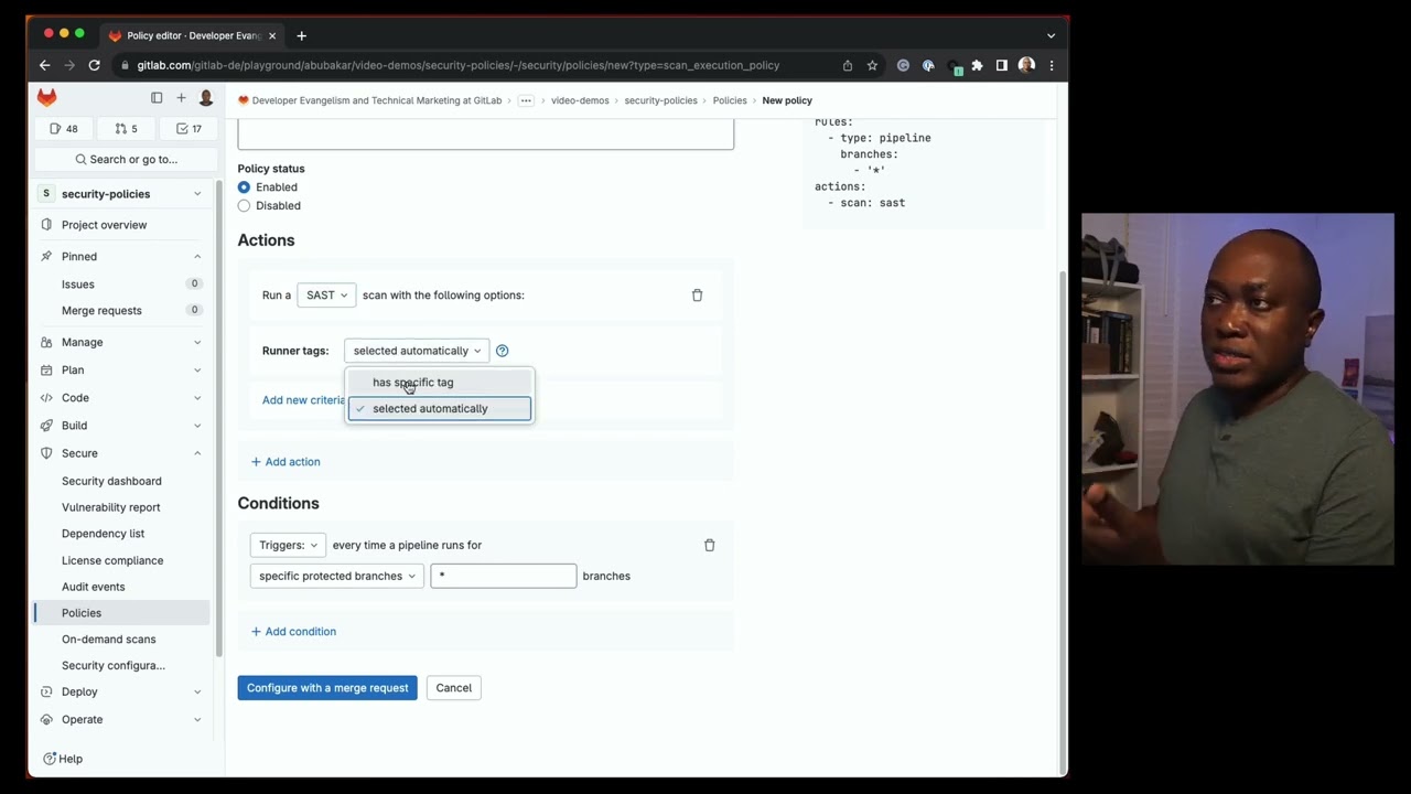 How to set up Security Scan Policies in GitLab