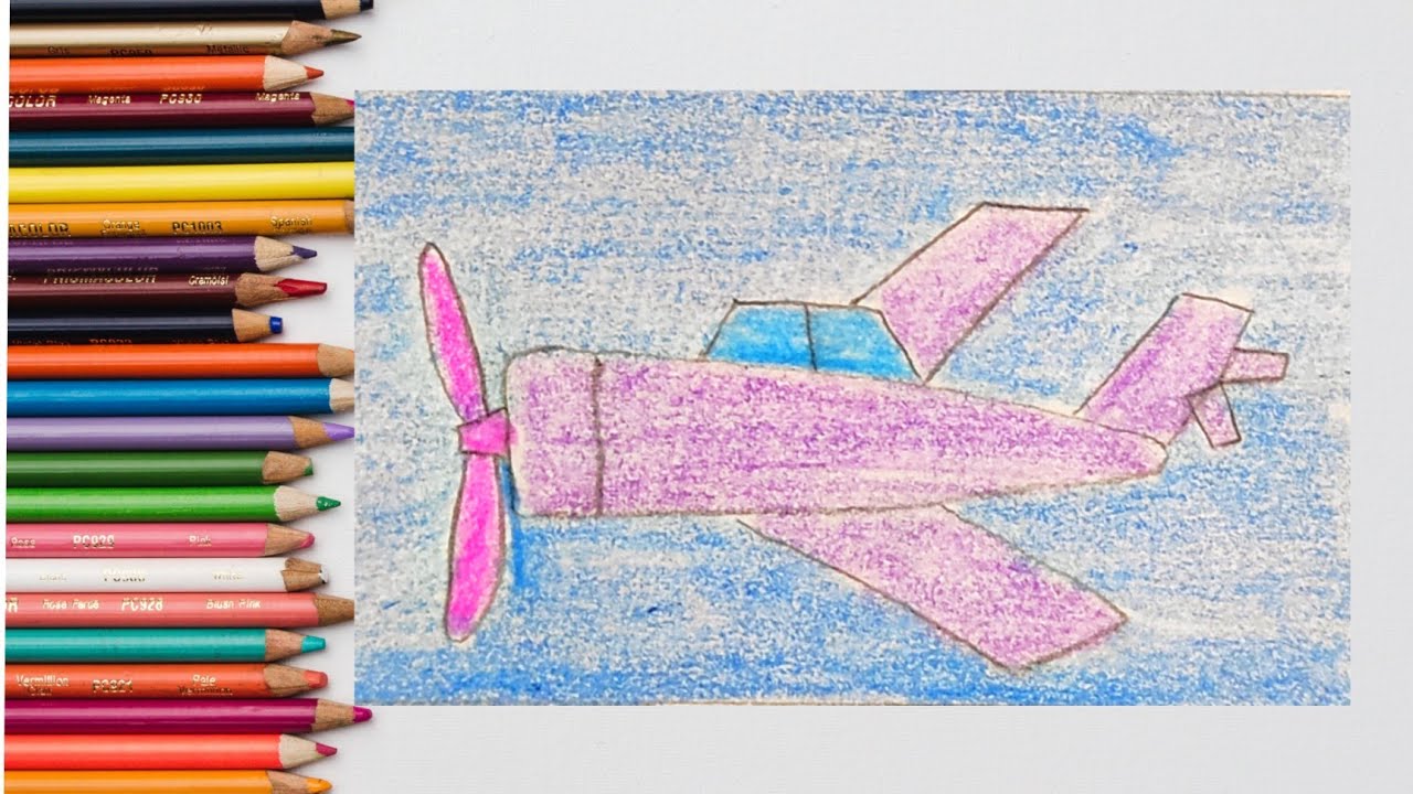 how to draw plane ✈️ / for biginner/ painting / learn to draw toturial
