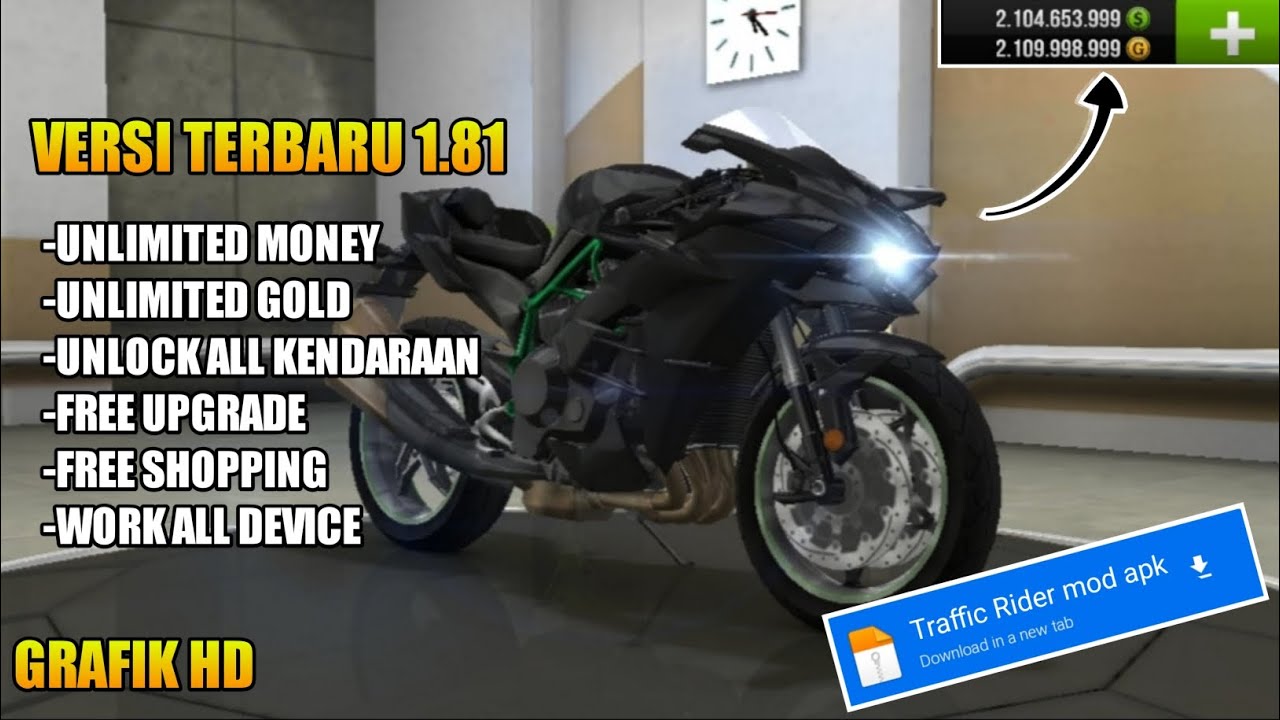 DOWNLOAD Game Traffic Rider Mod Apk terbaru v1.81!