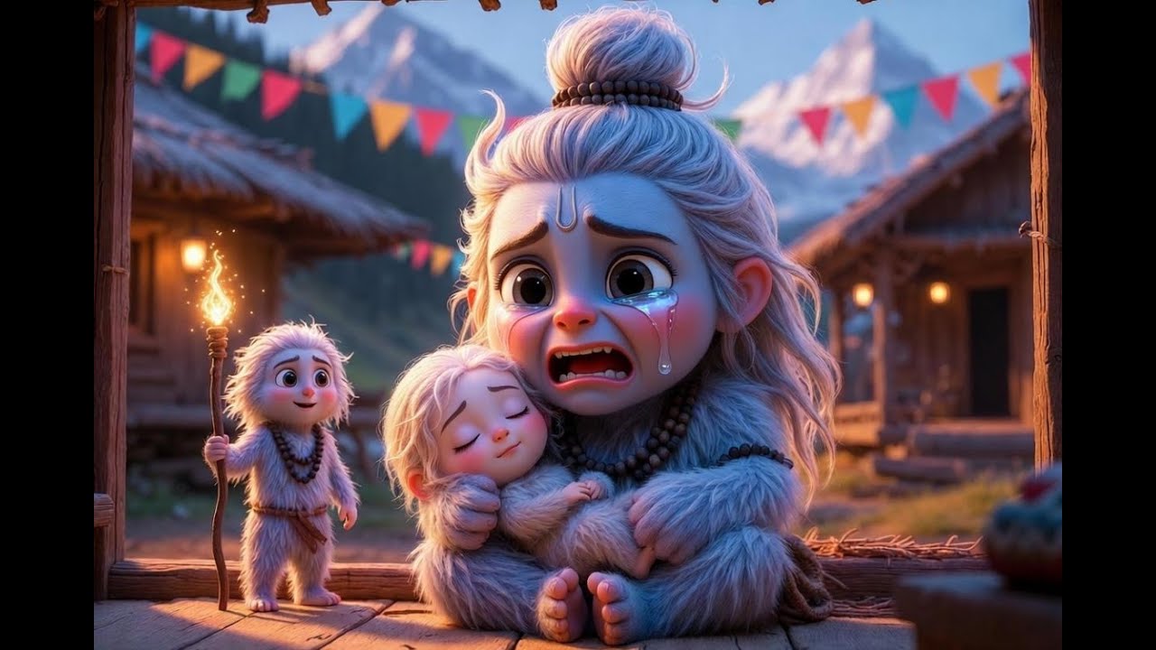 Fluffy Shiva Sad Story | Shiva’s Tears for Parvati 🌟 | Heartwarming Kids Cartoon Emotional Song