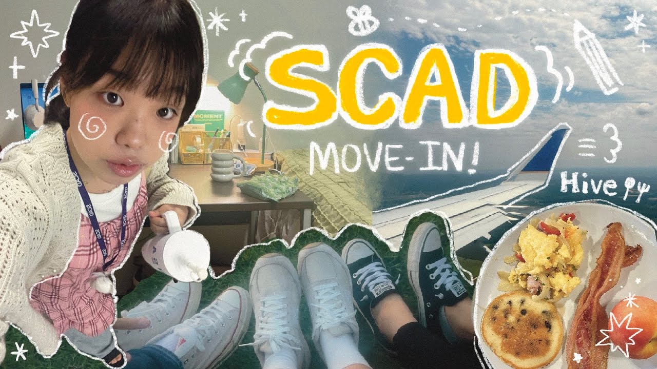 ☆.。.first week in SCAD vlog 🌀.｡+ﾟ☆ l Dorm-in l Orientation l International