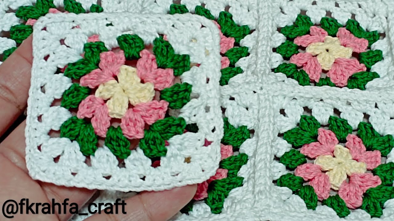 Flower Granny Square | Crochet Tutorial Bigenner Friendly | Making Crochet Bag or Tablecloth 