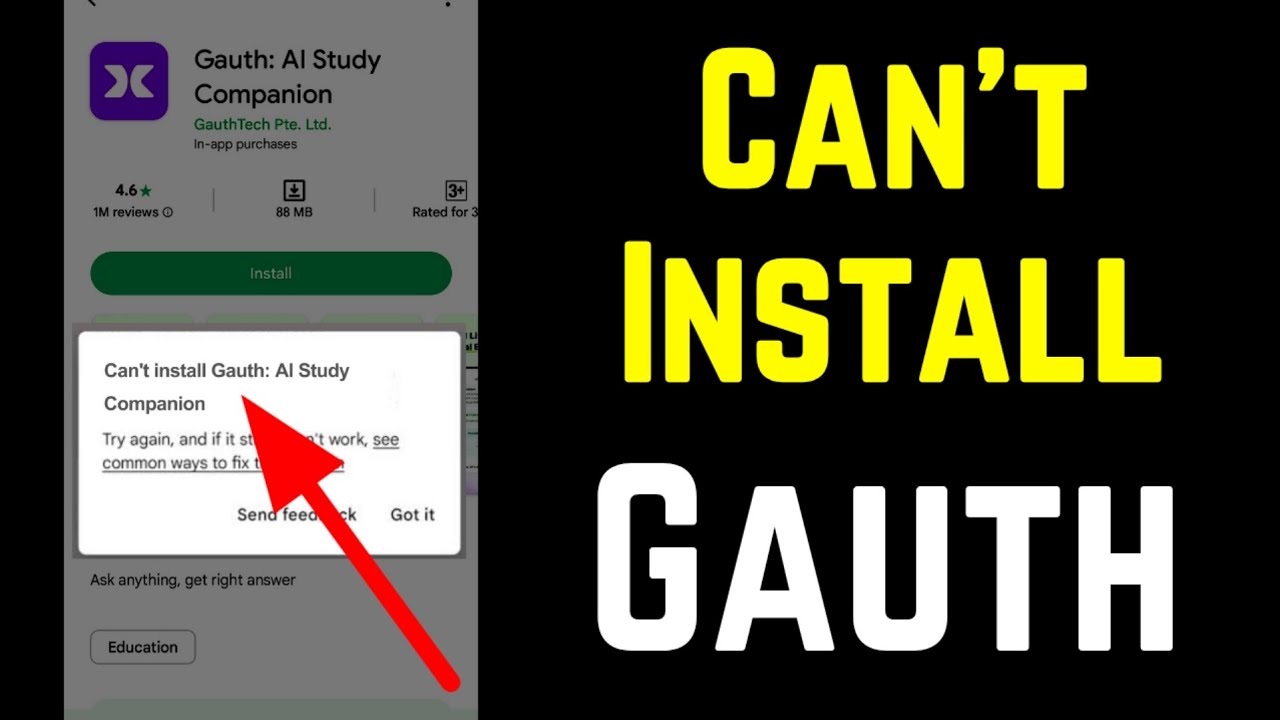 Can't Install Gauth App In Play Store Problem | Gauth AI Study Companion Download Problem Solved