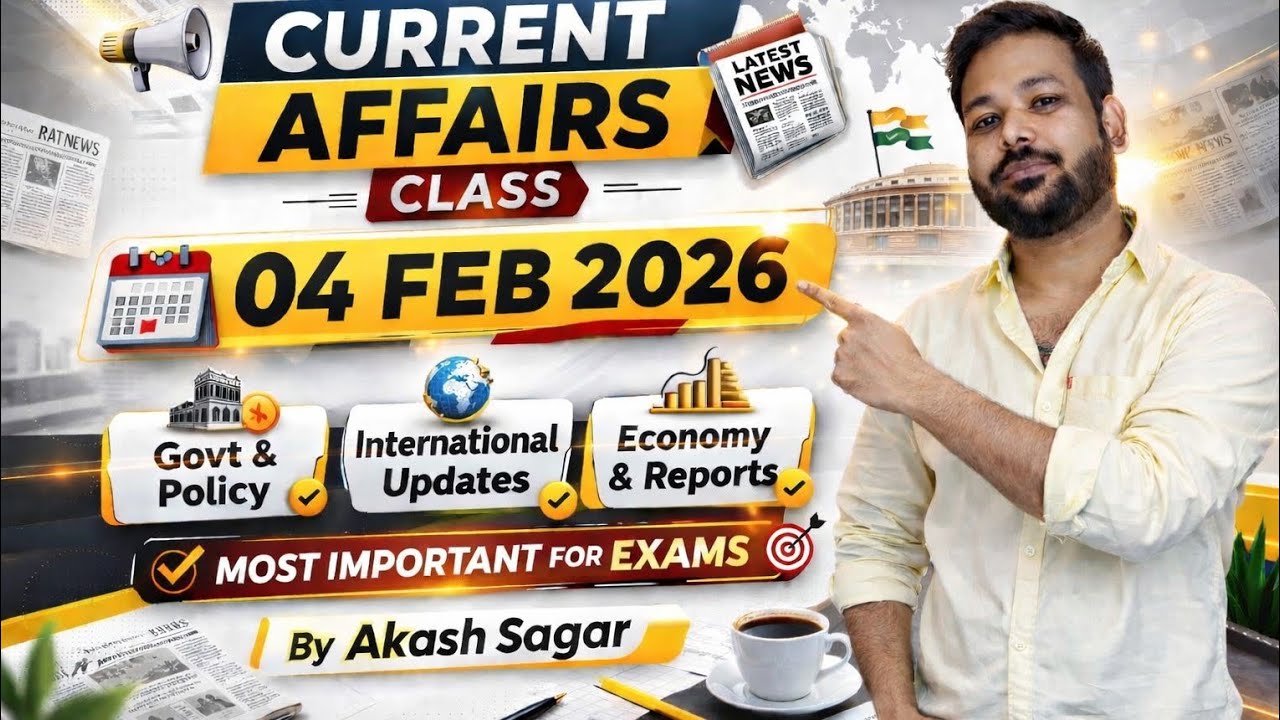 4 feb 2026 current affairs Classes by Akash Sagar 