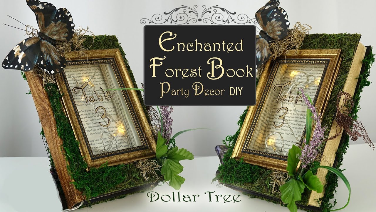 Enchanted Fairy Book DIY / Woodland Party Decor / Dollar Tree Party DIY