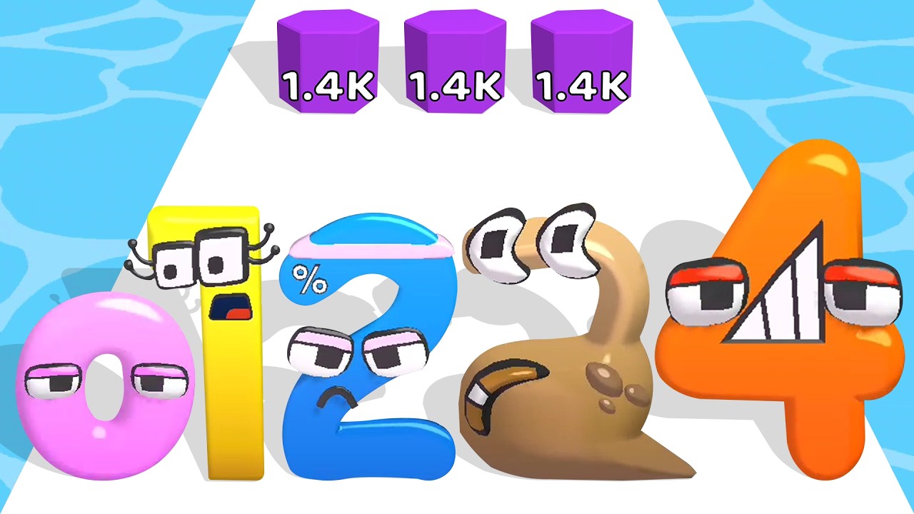 MERGE NUMBER EVOLUTION RUN - Level Up Number Max Level Gameplay (Merge Number Run Games!)