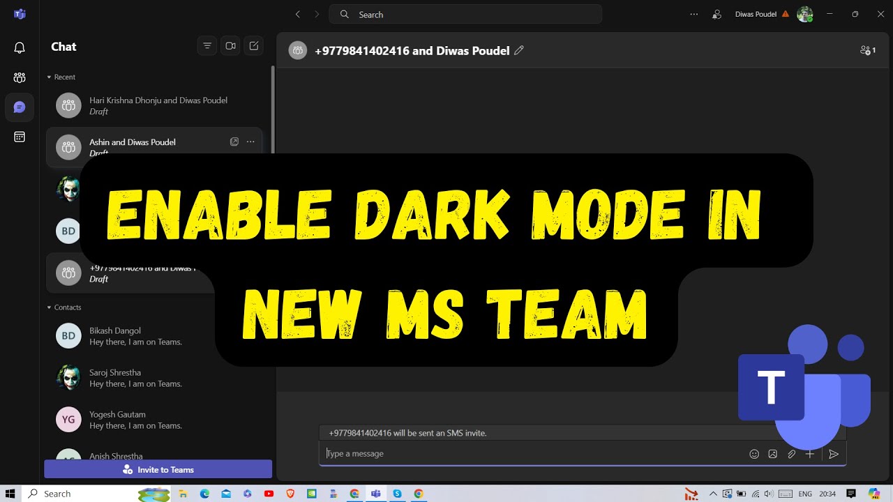 How to Enable Dark Mode in the New Microsoft Teams | Quick Tutorial 2024