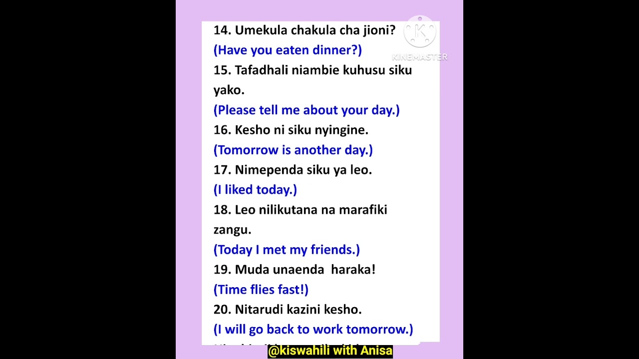 20 Useful Swahili Phrases