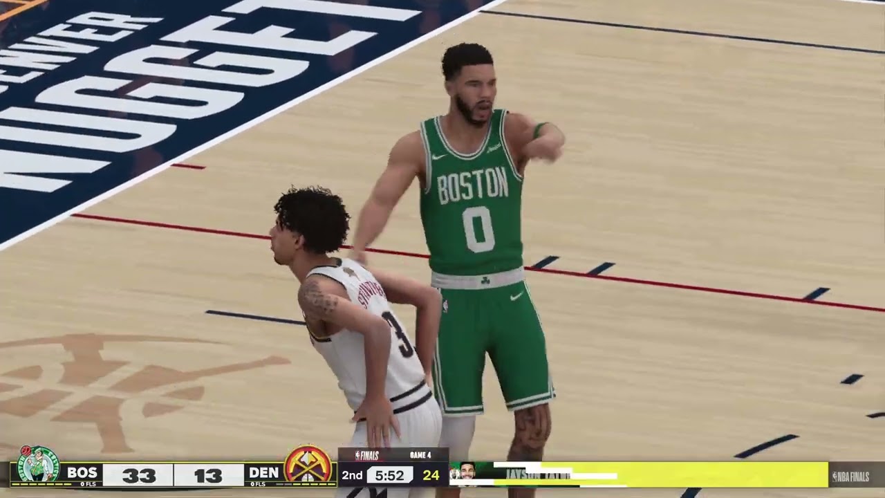Nuggets vs Celtics NBA 2K25 championship match on ps5