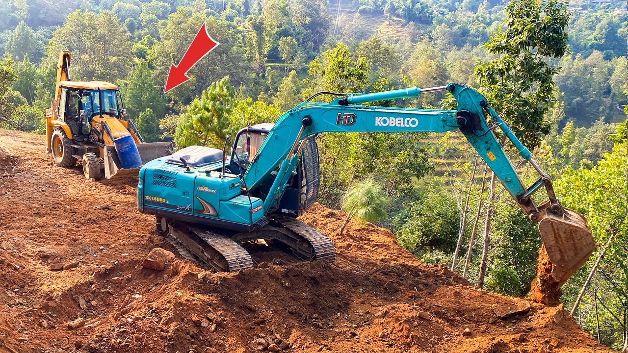 The Most Dangerous Mountain Road Construction with Excavator | Excavator Working Video | Trackhoe
