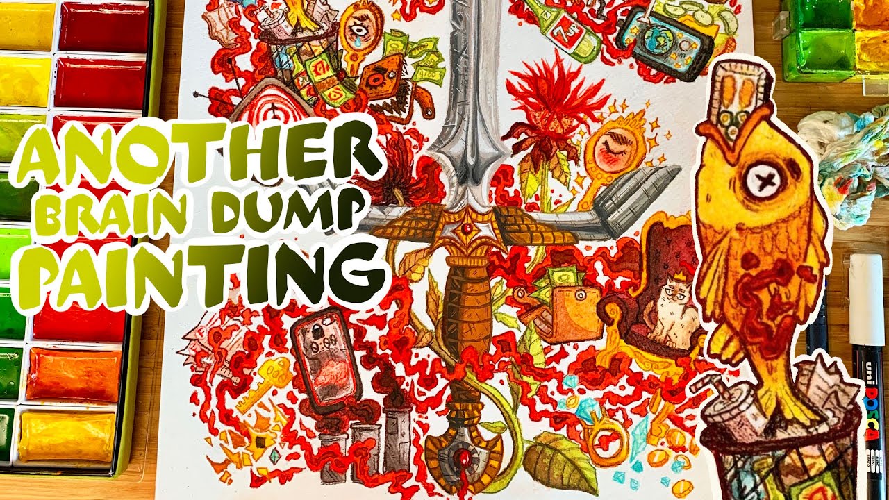 ☕️ Paint With Me + Process Q&A || 🥀🗡✨ 𝓯𝓪𝓷𝓬𝔂 ✨ Sketchbook Illustration