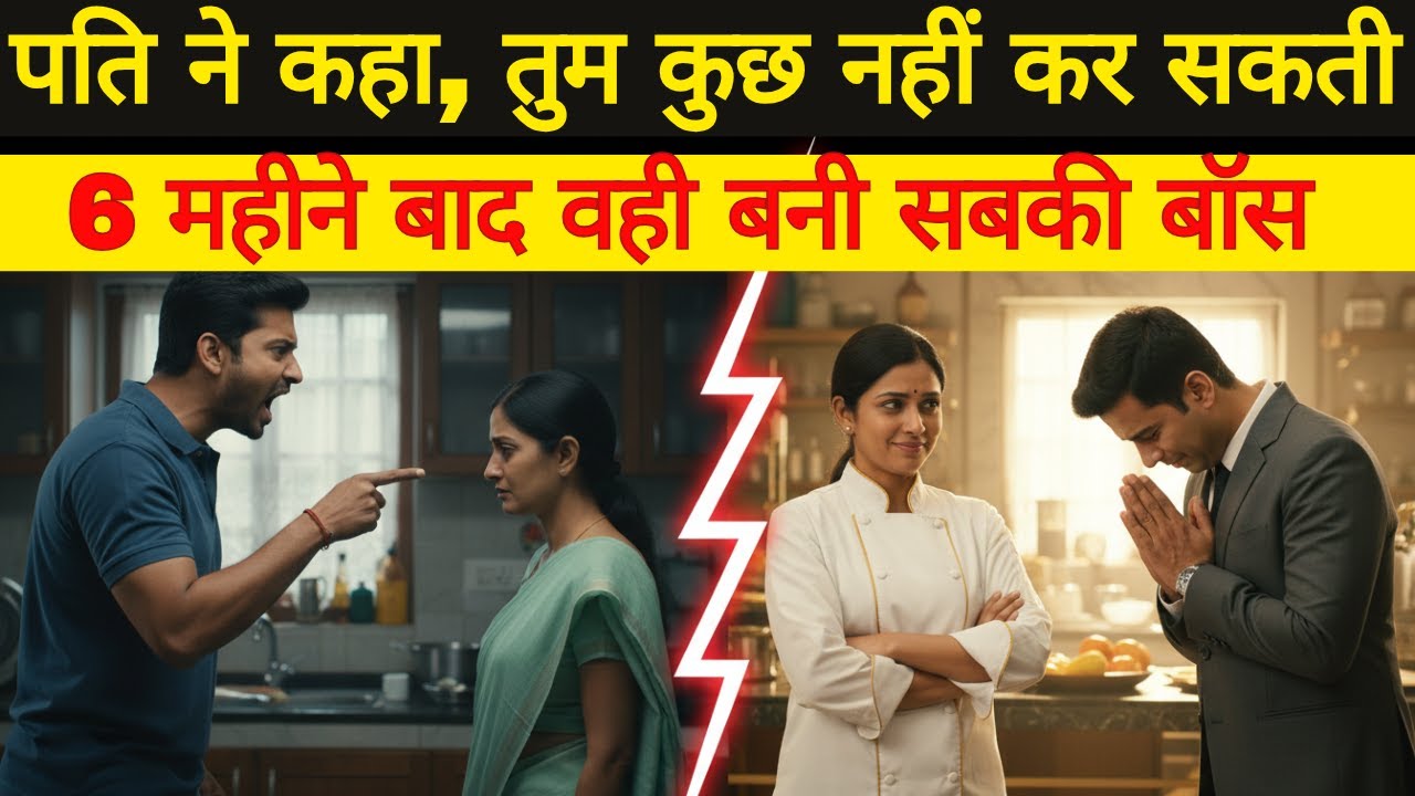 पति ने कहा – तुम कुछ नहीं कर सकती… 6 महीने बाद वही बनी सबकी बॉस 😳