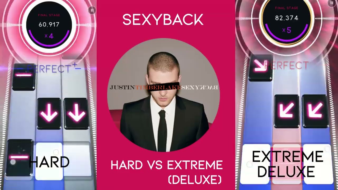 Beatstar Chart Comparison: SexyBack Hard vs Extreme DELUXE | Custom Songs