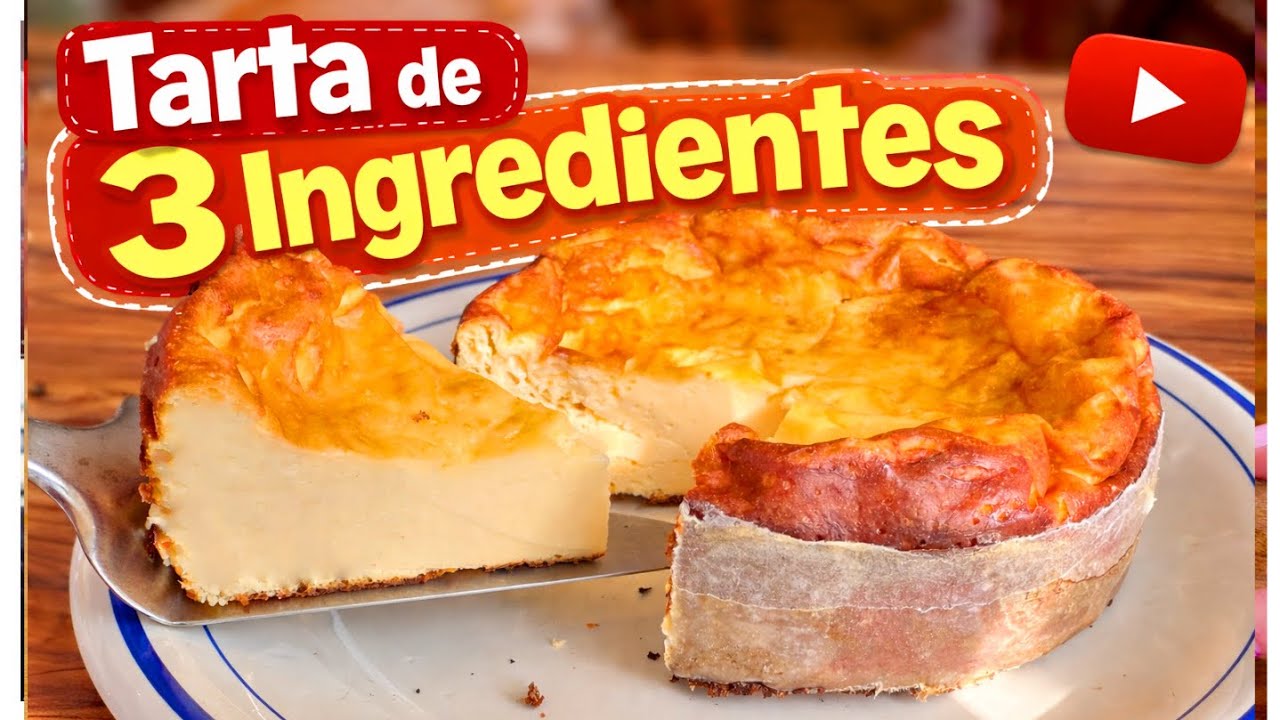 Tarta de yogurt con solo 3 ingredientes!!!! POSTRE F&Aacute;CIL Y DELICIOSA 